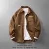 Camisa de trabajo de color liso para hombre, camisa japonesa holgada de manga larga, chaqueta informal juvenil combinable, otoño 2024