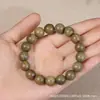 Pulsera Auténtica de Cuentas de Sándalo Verde Buda, Sándalo Natural, Pulsera con Fragancia de Sándalo Jade Argentino, Joyería para Hombres y Mujeres