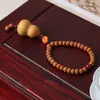 Pulsera con Cadena y Colgante de Semilla Rudraksha Pequeña Textura de Carne para Hombres y Mujeres, Joyería para Rosario DIY