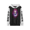 Comércio Exterior Feitiço Guerra Jujutsu Kaisen Perímetro Impresso Capuz Contraste Suéter Masculino e Feminino Casual Loose