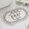 Lavable a Máquina Baño Absorbente Pareja Individual Puerta de Baño Mascota Imitación Cachemira Suave Alfombrilla de Piso Antideslizante y que No Suelta Pelusa