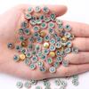 Girasol Seleccionado Cuidadosamente Cosido a Mano Flor de Placa de Flor de Diamante Redondo de Garra de 8 mm Pedrería DIY Ropa Diamante de Color Broche Accesorios Decorativos