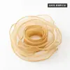 Cinta de Hilo de Cola de Pez con Borde Dorado de 4 cm Hilo de Poliéster Ramo de Flores Pastel Floral Caja de Regalo Cinta de Lazo DIY
