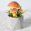 Simulação flor hexágono cogumelo verde bonsai pequeno fresco casa sala de estar decoração pequenos ornamentos tiro adereços atacado