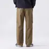 Calças casuais de primavera e verão para homens, calças jogger de corte solto, calças de moletom casuais estilo Hong Kong, novas calças casuais masculinas