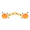 Los Elementos de Calabaza Sonriente de Halloween Son Súper Divertidos y Quedan Bien a las Niñas, Llenos de Pegatinas de Tatuaje Fáciles y Lindas