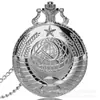 Patrón de Insignia Vintage de Martillo y Hoz Globo en Relieve Tono Plateado Pentagrama Reloj de Bolsillo de Cuarzo en Stock para Envío Inmediato