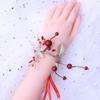 Flor de Muñeca Coreana para Novia, Hermoso y Súper Hada Flor de Orquídea Pulsera de Flor para Mano, Regalo de Boda, Grupo de Damas de Honor Hermanas