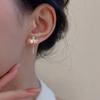 Pendientes largos de hoja de ginkgo con borlas y diseño de libro rojo, con forma de flor y leptina, tres vidas, para mujer