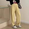 Pantalones Gruesos Rectos de Pierna Ancha con Forro de Polar para Mujer, Cintura Alta, Sueltos, Adelgazantes, Petite, Joggers de Chándal para Otoño e Invierno
