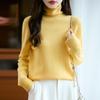 Suéter de Lana de Cuello Alto para Mujer, Corte Holgado, Elegante Prenda Básica, Suéter de Manga Larga de Cuello Alto Sin Costuras para Otoño e Invierno