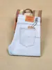 Moda Primavera y Verano Delgado Absorbente de Sudor Transpirable Color Claro Poliéster Elástico Recto Cintura Media Jeans para Hombre