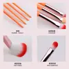 Set de brochas de maquillaje en caja transfronterizo con mangos de goma y cerdas de fibra, directo del fabricante, set completo para difuminar y corregir el rostro