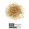 Accesorios para Joyería DIY Mini Llavero Anillo de Doble Capa Anillo Doble Accesorios para Joyería Acero Inoxidable Chapado en Oro al Vacío Conservación del Color