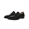 ¡La fábrica está fabricando productos! Zapatos planos retro de punta redonda estilo británico con pliegues y efecto desgastado para el trabajo, tacón grueso, zapatos pequeños de cuero, zapatos de vestir individuales para mujer