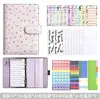 Amazon Especializada em Cadernos de Macaron com Padrão de Avestruz, Bolsas com Zíper para Fichário A6, Diários de Orçamento de Dinheiro, Atacado