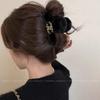 Pinza para el Cabello de Felpa Súper Esponjosa para Mujer Parte Trasera de la Cabeza Otoño e Invierno Pinza Grande de Imitación de Visón Pinza de Tiburón Avanzada Adorno para la Cabeza