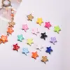 Macaron Paint Colorido Furo Passante Acrílico Estrela de Cinco Pontas Contas Soltas DIY Corrente de Celular com Contas Artesanal Acessórios