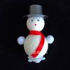 3 Enfeites decorativos de Natal Plástico Boneco de Neve Papai Noel Acessórios para Cena de Natal DIY 3,8/4,6cm