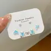 Pendientes de Estrella Brillante del Océano con Microincrustaciones de Cobre para Mujer, Aguja de Plata, Perla Fresca, Pendientes de Diseño de Lujo Ligero de Nicho