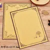 Envelopes com Padrão de Árvore, Cartões Postais Vintage de Feriado, Papelaria com Selo de Cera, Decoração de Presente, Cartões de Mensagem, Cartões de Cumprimento, Cartões
