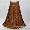 Falda de lunares de moda transfronteriza 2026 multicolor de verano japonesa y coreana de gasa de cintura alta adelgazante plisada larga