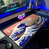Alfombrilla de Ratón Japonesa Ukiyo-E Ola de Kanagawa Alfombrilla de Escritorio Alfombrilla para Teclado Cosida con Precisión Alfombrilla para Escritorio de Computadora
