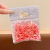 Elásticos de cabelo descartáveis em cores de doce para meninas, elásticos de cabelo de alta elasticidade que não danificam o cabelo, acessórios de cabelo