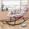 Mecedora, sillón reclinable, mecedora de patio, mecedora lounge ampliada, mecedora de arcoíris de ratán, sillón reclinable de ocio para sala de estar en casa