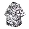 Camisa Estampada de Manga Corta para Hombre 2026 Verano Nueva Moda Marca Camiseta Holgada Adelgazante Versátil Casual Camisa de Media Manga