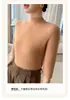 Nuevo top de punto versátil para mujer, cuello alto medio, manga tres cuartos, corte ajustado, para otoño e invierno, jersey de primavera y otoño, top de manga media