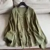 2026 Cardigan Delgado Estilizado de Lino con Cintura Ajustada, Corte Delgado, Manga Larga, Protección Solar, Camiseta para Mujer, Venta al por Mayor H15Gt711