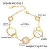 Diseño de Rueda de la Fortuna Oro de 18 Quilates Acero Inoxidable Tobillera Colorida Nicho Elegante Versátil Verano Lujo Accesible Tobillera Joyería para el Pie