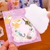 Notas Adhesivas Versión Coreana Dibujos Animados Papel de Nota Adhesiva Bloc de Notas Adhesivo Espeso Creativo Notas Adhesivas Reutilizables para Estudiantes Animalitos Lindos Gatos