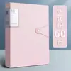 Carpeta transparente de 100 páginas A4 con anillas, carpeta de 60 páginas, libro de colección de certificados, almacenamiento de exámenes estudiantiles