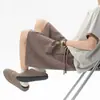 Pantalones cortos casuales de lino sintético con corte diagonal marrón para hombre, prenda exterior delgada y transpirable para verano, pantalones holgados de largo medio de algodón y lino