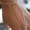 Joyería Transfronteriza Europea y Americana Estilo Étnico Cadena Simple Pulsera para Dedo Cadena Metálica Cadena para Dedo Cadena de Mano para Mujeres