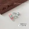 Accesorios K9 crystal rectangulares largos apilados con pedrería para arte de uñas, rosa claro brillante, azul, rojo rosa, sin base, pequeñas bolas de pedrería apiladas para arte de uñas tipo caramelo de roca