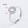 Soporte para anillo chapado en oro mujeres cera de abeja mujeres apertura diy anillo soporte vacío color jade tesoro soporte desnudo soporte dedo anillo soporte vacío soporte para anillo