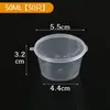 Caja de vasos desechables para salsa, caja de condimentos para empaque de té de frutas, vaso para salsa para llevar p2/p4, caja dosificadora integrada para salsas para mojar