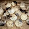 Botões de Chifre de Boi Puro Natural Retrô Botões para Camisa Suéter Cardigã Botões de Roupa Botões Decorativos