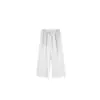 Pantalones casuales finos y frescos de cáñamo puro de color sólido para mujer, nuevos para primavera y verano, 60 hilos FSY60916