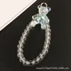 Nuevo Pulsera de Cristal con Cuentas y Llavero de Oso Sentado Lindo, Accesorio de Mano con Cadena de Oso Femenina Soñadora
