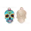 Colgante de Calavera de Demonio Cruzada con Goteo de Aceite Accesorios para Joyería DIY Colgante de Aleación Cadena para Teléfono Colgante de Llavero