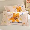 Fundas de Almohada de Gasa de Dibujos Animados para Niños, un Par de Fundas de Almohada de Algodón Puro para Uso en el Hogar, Cubierta Interior para Relleno de Almohada 40X60