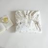 Camada dupla Fio Único Produto Classe A Materno e Infantil Fio de Algodão Chapéu de Cama Peça Única Nua Sono Respirável Pele-amigável Capa de Cama Macia Lençol Fronha