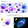Novo Modelo 2025 Aglomerado de Estrelas Luminoso Brilha no Escuro Azul Adesivos de Parede Impermeáveis e à Prova de Óleo Removíveis Disponíveis para Envio Internacional