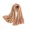 Cachecol feminino de lã pura personalizado para outono e inverno, estilo coreano, tricotado, com cores contrastantes, quente e versátil, cachecol estendido, pode ser à prova de água