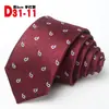 Gravata Clássica Masculina com Padrão de Castanha 6cm Gravata Social de Negócios para Casamento Gravata de Jacquard de Poliéster