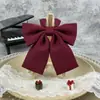 Pajarita de Cuerno Plano de Niña de Color Uniforme Escolar con Uniforme JK Original Estilo Universitario Adorno Puro Raíz de Pluma de Lazo Traje Seikan Japonés